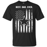 Best Dad Ever Cowboy Flag football Dallas Fans tshirt gift (G200 Gildan Ultra Cotton T-Shirt)