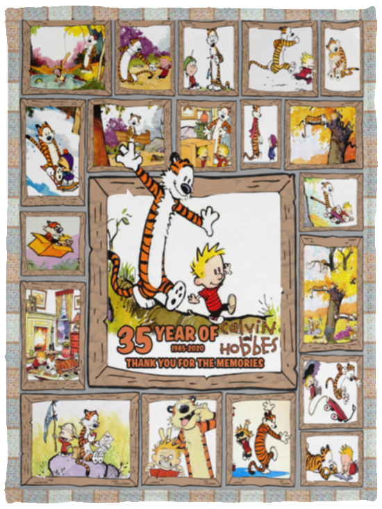 Calvin And Hobbes Blanket, Dear Mr. Watterson Quilt, Fleece, Sherpa Blanket - VPS Cozy Plush Fleece Blanket - 30x40