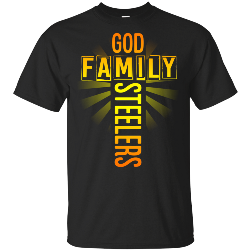 God Family Steelers T-Shirts - Father's Day T-Shirts (Men's T-Shirt) (G200 Gildan Ultra Cotton T-Shirt)