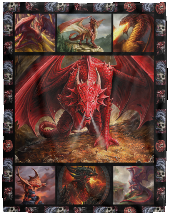 Love Dragon Blanket, Dragon 3D Quilt, Fleece, Sherpa Blanket Warm and Soft VPL Cozy Plush Fleece Blanket - 60x80