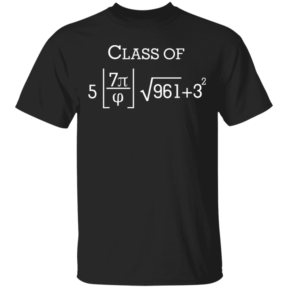 Class of 2024 Math Geek Funny Pi 8th Grade Graduation Gift T-Shirt