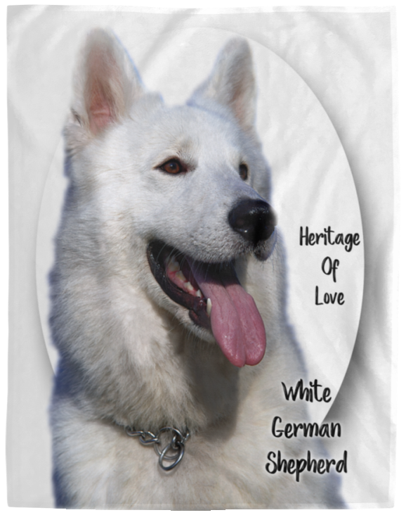 Mr.Jyotis White German Shepherd Throw Blanket Soft Fleece Throw Blanket - VPL Cozy Plush Fleece Blanket - 60x80
