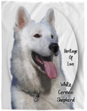 Mr.Jyotis White German Shepherd Throw Blanket Soft Fleece Throw Blanket - VPL Cozy Plush Fleece Blanket - 60x80