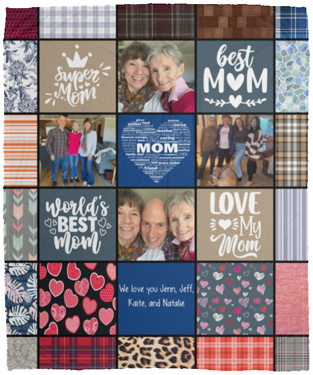 We love you Jenn, Jeff, Kaite, and Natalie - VPM Cozy Plush Fleece Blanket - 50x60