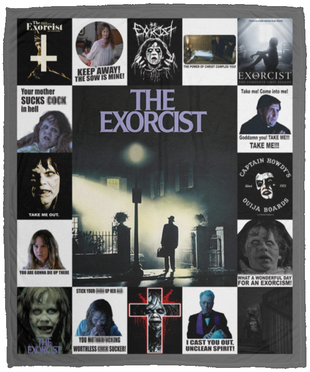 The Exorcist Blanket, The Exorcist Horror Movie Fleece, Sherpa Blanket VPM Cozy Plush Fleece Blanket - 50x60