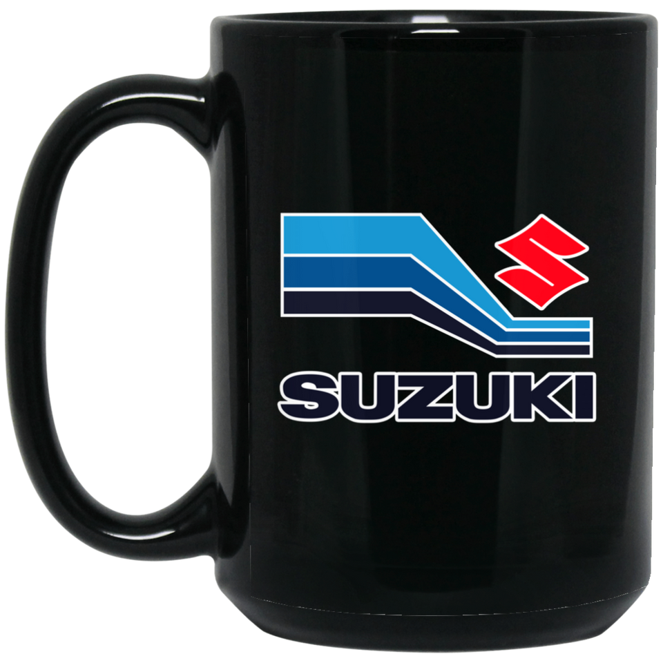 Suzuki Mug Motorcycle, Motorbike, Racing Coffee Mug Funny Gift Black Mug 15 oz. Black Mug