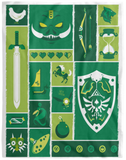 Legend of Zelda Blanket, Best Retro Games Of All Time Fleece, Sherpa Blanket VPL Cozy Plush Fleece Blanket - 60x80
