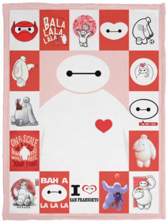 Baymax Blanket, Big Hero 6 Fleece, Sherpa Blanket VPS Cozy Plush Fleece Blanket - 30x40