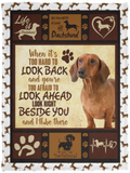 Dachshund Blanket, Dachshund Dog Fleece, Sherpa Blanket - VPS Cozy Plush Fleece Blanket - 30x40