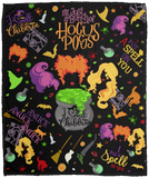 Hocus Pocus Blanket, Halloween Fleece Blanket Witch Sanderson Flannel Sisters  50x60