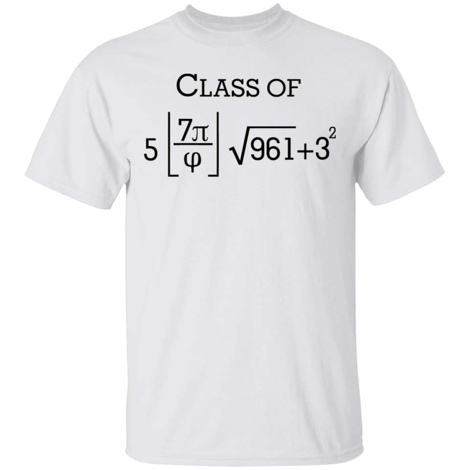 Class of 2024 Math Geek Funny Pi 8th Grade Graduation Gift T-Shirt 2