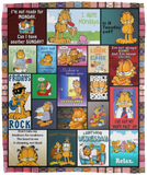 Garfield Blanket Garfield Lover Quilt Garfield Cat Fleece Sherpa Throw Blanket - VPM Cozy Plush Fleece Blanket - 50x60