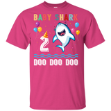 Kids Baby Shark Shirt Toddler 2nd birthday 2 Year Old Boy or Girl (G200B Gildan Youth Ultra Cotton T-Shirt)