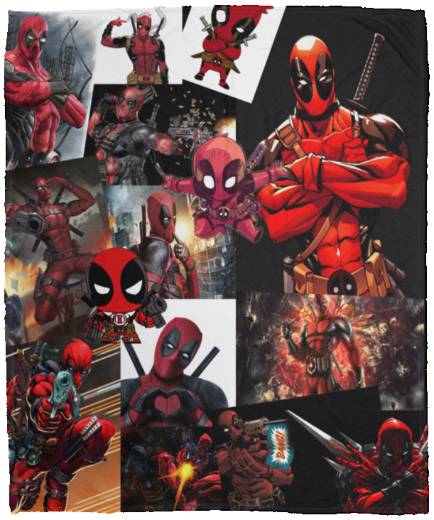 Deadpool Blanket, Deadpool Funny Fleece, Sherpa Blanket VPM Cozy Plush Fleece Blanket - 50x60