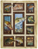 Walleye Fishing Blanket Fisherman Blanket Walleye 3D Quilt Fleece Sherpa Throw VPL Cozy Plush Fleece Blanket - 60x80