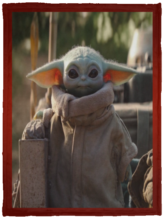 Baby Yoda Blanket, Star Wars Blanket - Cozy Plush Fleece, Sherpa Blanket (White VPS Cozy Plush Fleece Blanket - 30x40