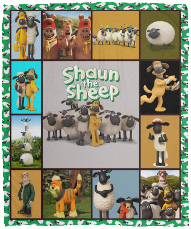 Shaun the Sheep Blanket Shaun the Sheep Quilt Fleece Sherpa Throw Blanket VPM Cozy Plush Fleece Blanket - 50x60