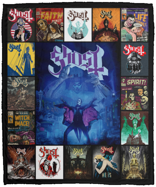 Ghost - Swedish - Band Blanket, Rock Band Fleece, Sherpa, Throw Blanket VPM Cozy Plush Fleece Blanket - 50x60