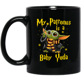 My Patronus Is A Baby Yoda Coffee Mug 11oz, My Patronus Is A Baby Yoda Mug, Baby Yoda Coffee Mug, Baby Yoda Mug, Mandalorian Mug Star Mug Wars Mug