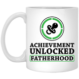 Father's Day Coffee Mug, Achievement Unlocked Fatherhood, Gamer Dad, New Dad, Old School Gamer, Baby Shower Gift For Dad, Expectant Dad 11Oz