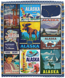 Alaska Blanket, Alaska Fleece, Sherpa Blanket - VPM Cozy Plush Fleece Blanket - 50x60