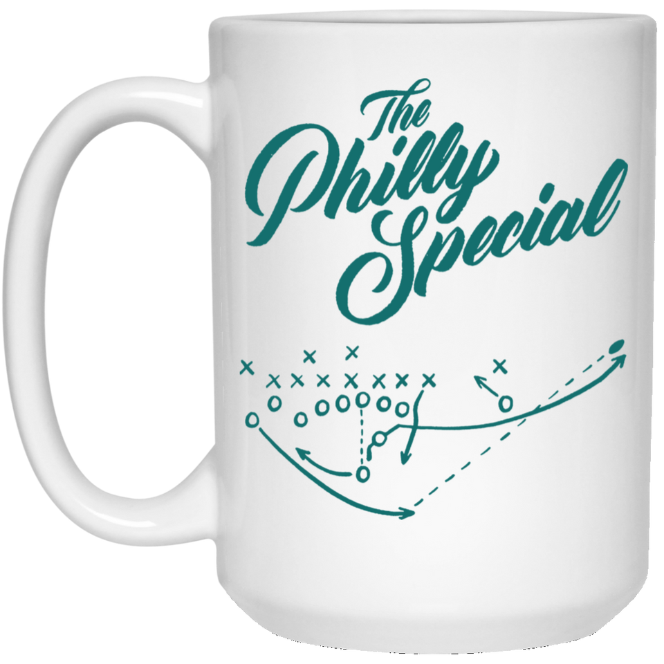 Jyotis - The Philly Special Eagles Nick Foles Trick Play Coffee Mug Philly Special Mug - Funny Philadelphia Eagles Superbowl Mug, 4th Down Play, Nick Foles Touchdown, Special Football Mug 15oz