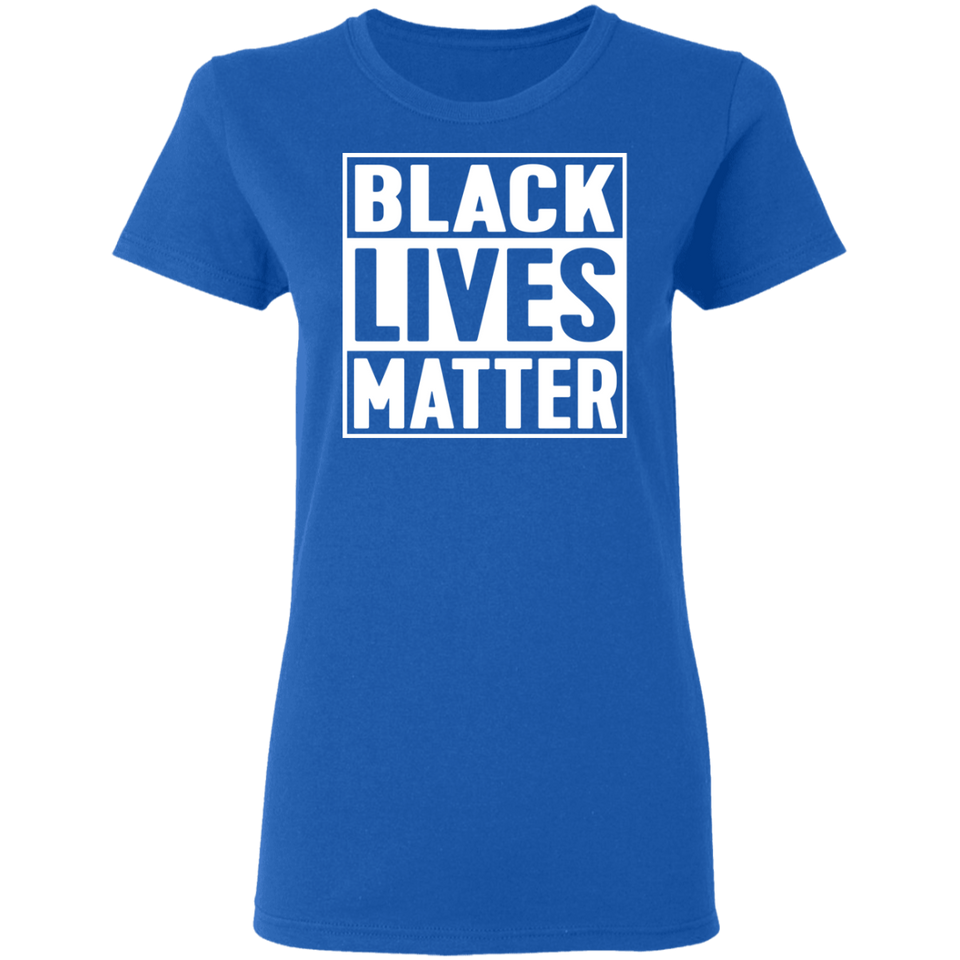 Black Lives Matter T-Shirt I Cant Breathe All Size (S-5XL) + Color  White BLM - Womens