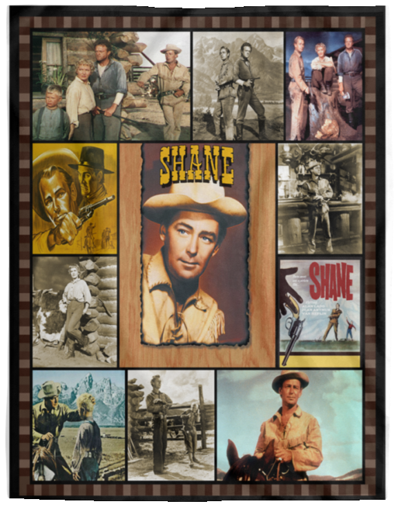 Shane 1953 Movie Blanket, Classic Movies Fleece, Sherpa Blanket Gift Idea - VPL Cozy Plush Fleece Blanket - 60x80