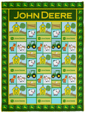 JOHN DEERE 3D Quilt Blanket Fleece Sherpa Throw Blanket Quilt VPS Cozy Plush Fleece Blanket - 30x40