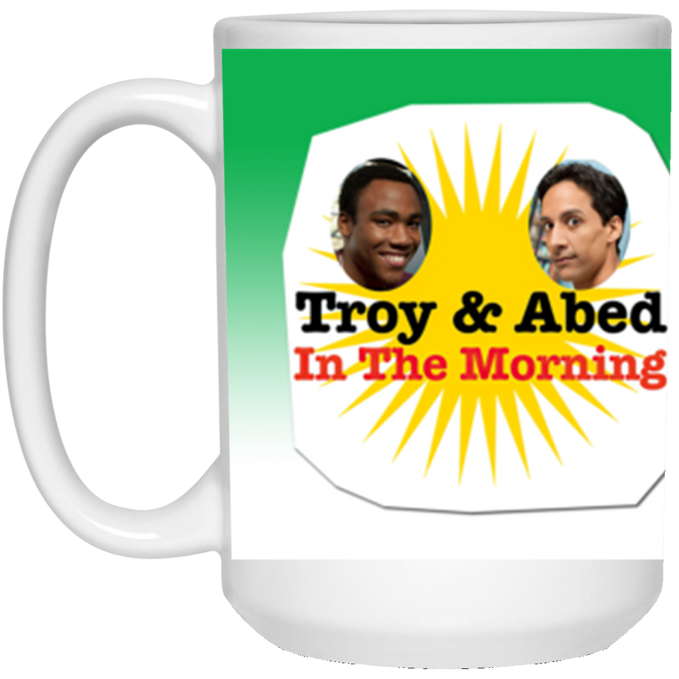 NBC TV Show Series Community Troy And & Abed In the Morning Coffee Drinking Mug 15oz