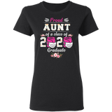 Proud Aunt of A Class of 2020 Graduate T-Shirt Quarantined Floral Shirt