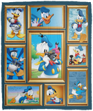 Donald Duck Quilt Blanket Fleece Sherpa Throw Blanket - VPM Cozy Plush Fleece Blanket - 50x60