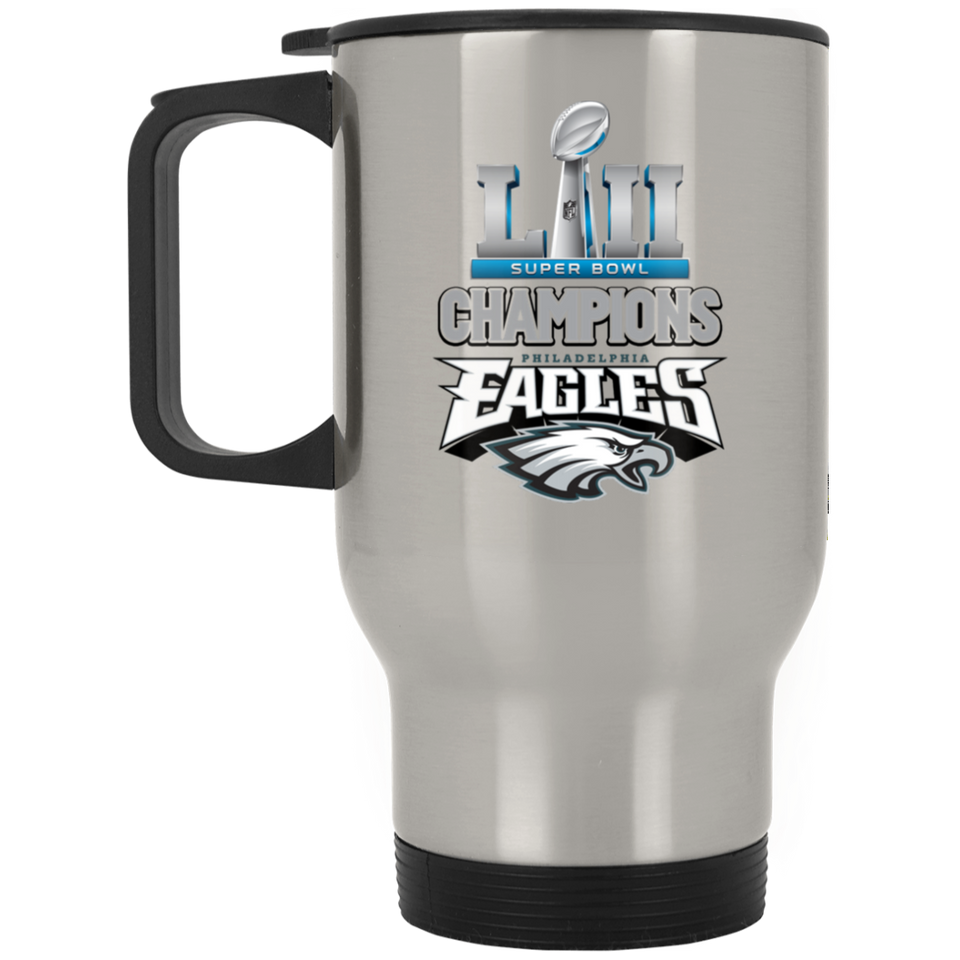 Jyotis - Philadelphia Eagles Stainless Steel Travel Mugs, Eagles Mug, Super Bowl 52 Champions Philadelphia Eagles, NFL NFC National Football League, P
