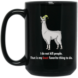 Llamas with hats coffee mug 11oz- Least favorite thing, Llamas with 15oz