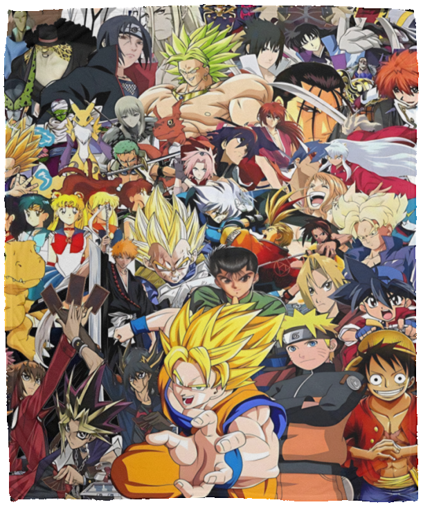 Anime Characters Throw Blanket, Anime Characters Super Soft Flannel Blanket VPM Cozy Plush Fleece Blanket - 50x60