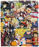 Anime Characters Throw Blanket, Anime Characters Super Soft Flannel Blanket VPM Cozy Plush Fleece Blanket - 50x60