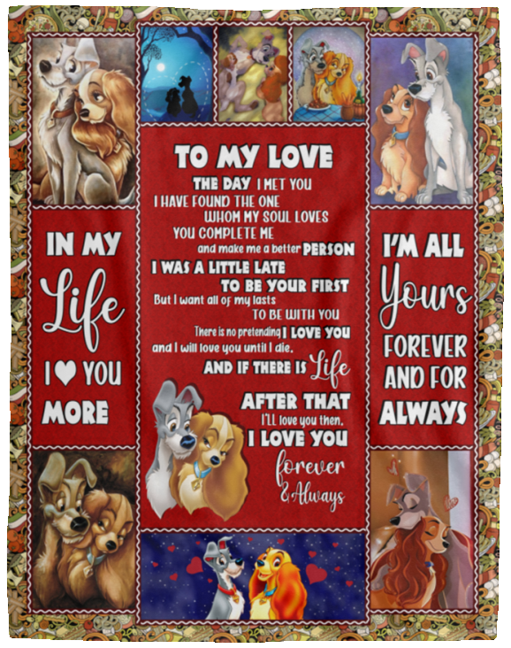 The One Whom My Soul Loves Lady The Tramp Blanket, Fleece, Sherpa Blanket - VPL Cozy Plush Fleece Blanket - 60x80