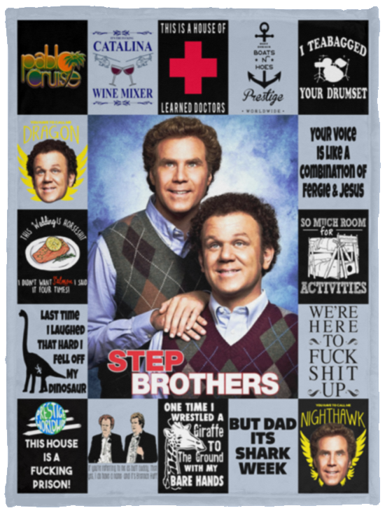 Step Brothers Blanket Will Ferrell For Fans Quilt Fleece Sherpa Throw VPS Cozy Plush Fleece Blanket - 30x40