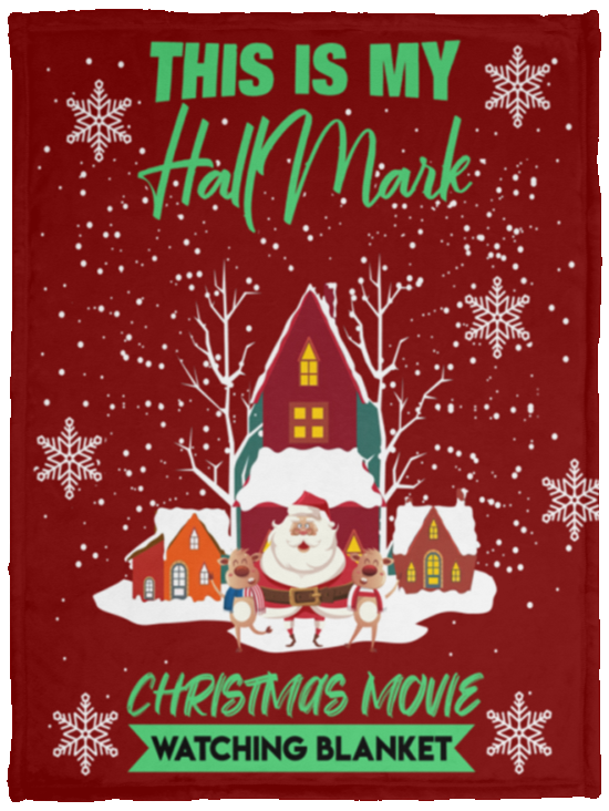 This Is My Hallmark Blanket Christmas Movie Quilt Fleece Sherpa Throw Blanket - VPS Cozy Plush Fleece Blanket - 30x40