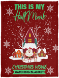 This Is My Hallmark Blanket Christmas Movie Quilt Fleece Sherpa Throw Blanket - VPS Cozy Plush Fleece Blanket - 30x40