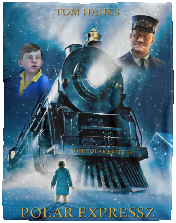 The Polar Express Christmas Blanket, Luxury All Seasons Soft Warm Fleece Blanket VPL Cozy Plush Fleece Blanket - 60x80