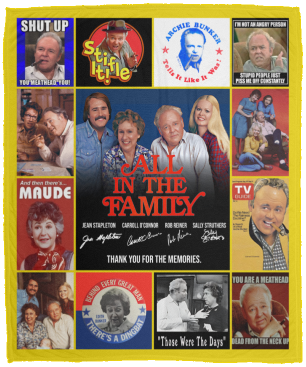 All in the Family Blanket, All in the Family TV Series Fleece, Sherpa Blanket - VPM Cozy Plush Fleece Blanket - 50x60