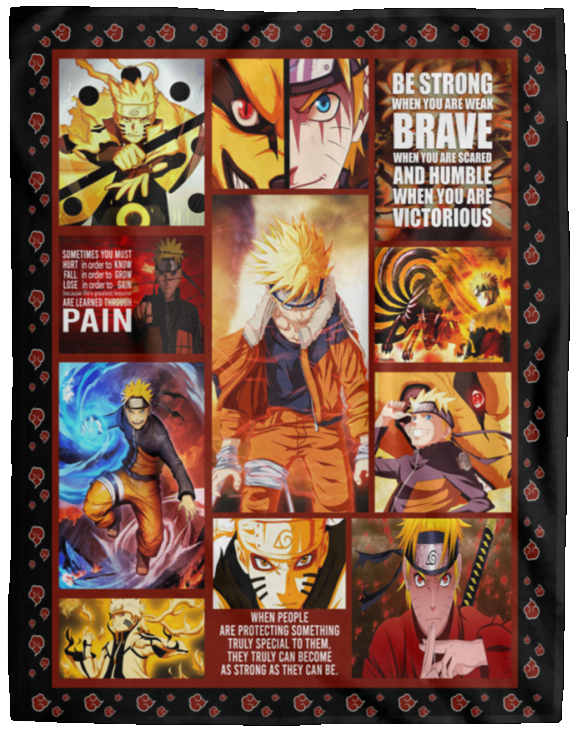 Naruto Blanket Supersoft Fleece Sherpa Throw Quilt for Bedroom Living Room VPL Cozy Plush Fleece Blanket - 60x80