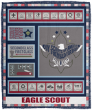 Eagle Scout Blanket The Eagle Scout Rank Quilt Fleece Sherpa Throw Blanket VPM Cozy Plush Fleece Blanket - 50x60