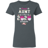 Proud Aunt of A Class of 2020 Graduate T-Shirt Quarantined Floral Shirt