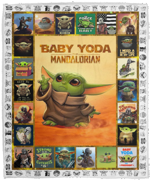 Baby Yoda Blanket, Star Wars Blanket - The Mandalorian Blanket Baby Yo-da Blanket Star-Wars Blanket Mandalorian Blanket - Yo-da Funny Blanket Gift Idea for Men Women - Birthday Gift - Cozy Plush Fleece Blanket - 50"x60"