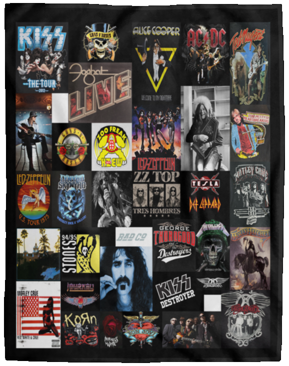 Classic Rock Bands Blanket, Rock Bands For Fans Fleece, Sherpa Blanket VPL Cozy Plush Fleece Blanket - 60x80
