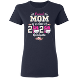 Proud Mom of A Class of 2020 Graduate Shirt Senior 2020 Quarantined Floral