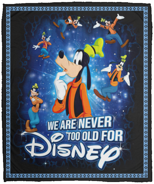We Are Never Too Old For Goofy Blanket A Goofy Movie Quilt Fleece Sherpa Throw - VPM Cozy Plush Fleece Blanket - 50x60