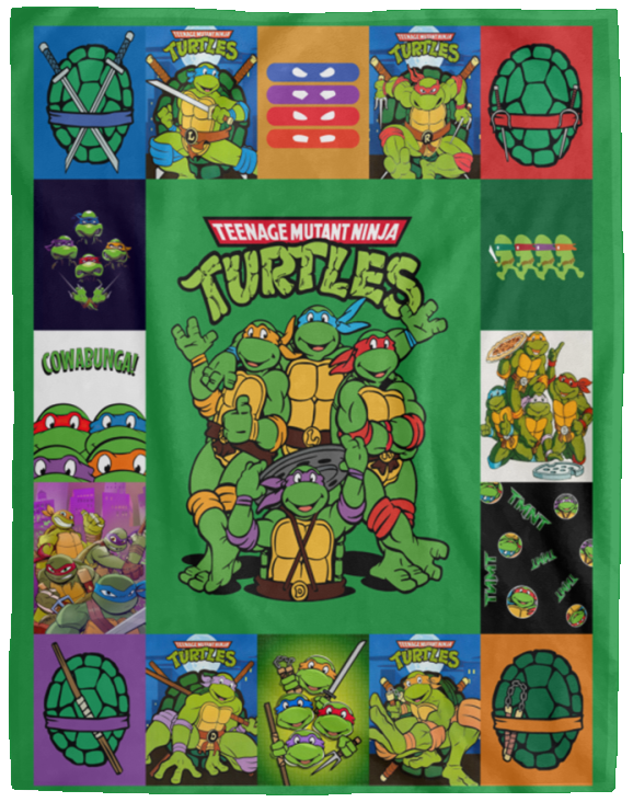 Teenage Mutant Ninja Turtles Blanket, Ninja Turtles Fleece, Sherpa Blanket - VPL Cozy Plush Fleece Blanket - 60x80
